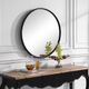 Uttermost® Belham Aged Black Round Mirror-2