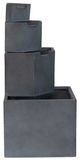 A & B Home Earthy Gray 4-Tier Block Outdoor Water Fountain-2