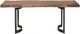 Moe's Home Collection Bent Brown 118" Dining Table with Black Iron Legs-1