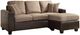 Mazin Furniture Slater 2-Piece Brown Reversible Sofa Chaise Sectional-4