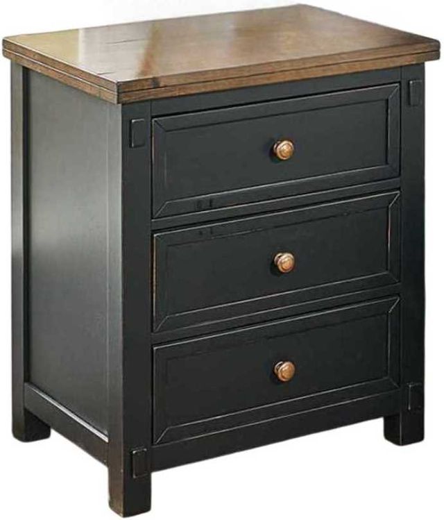 A-America® Stormy Ridge Chicory/Slate Black Nightstand-0