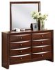 Elements International Emily 4-Piece Mahogany Queen Storage Panel Bedroom Set-2