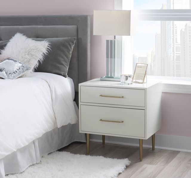 Linon Gwyneth White Nightstand-1