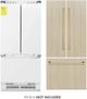 ZLINE Autograph Edition 36" 19.6 Cu. Ft. Panel Ready Built In Counter Depth French Door Refrigerator with Polished Gold Accents-3
