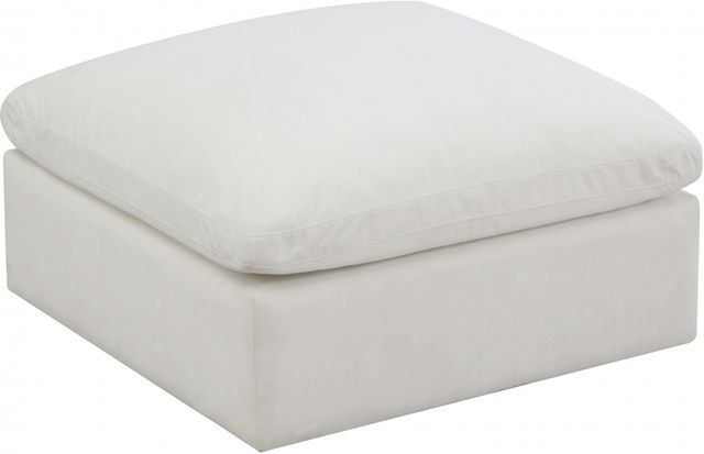 Meridian Furniture Plush Cream Ottoman-0