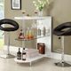 Furniture of America® Numbi Chrome/Off White Mini Server-1