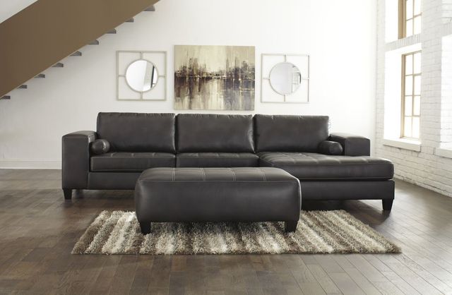 Signature Design by Ashley® Nokomis 2-Piece Charcoal Living Room Set-3