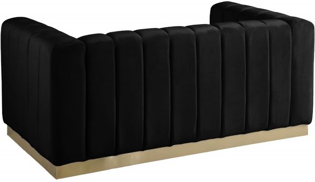Meridian Furniture Marlon Black Velvet Loveseat-1