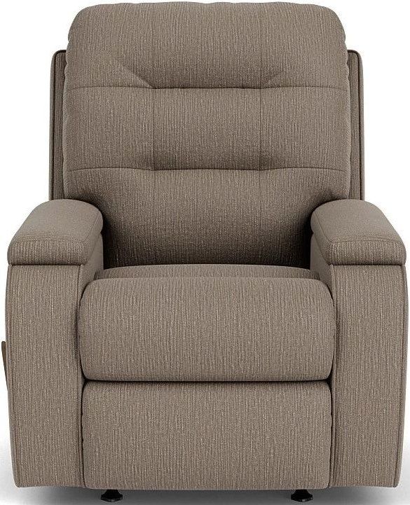 Flexsteel® Kerrie Brown Pewter Manual Rocking Recliner-1
