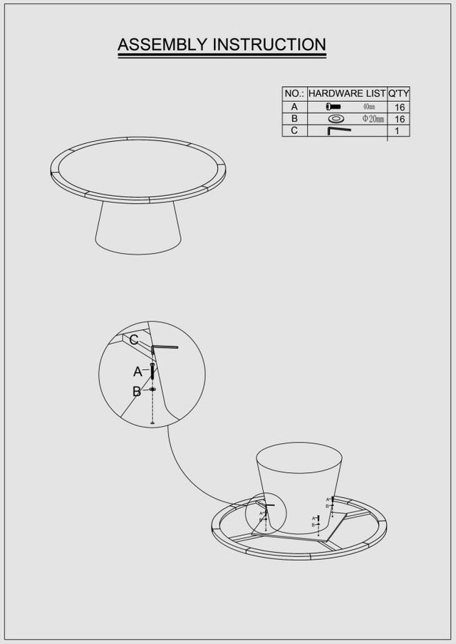 Nest Home Collections Dante Aged White 71" Round Dining Table-3