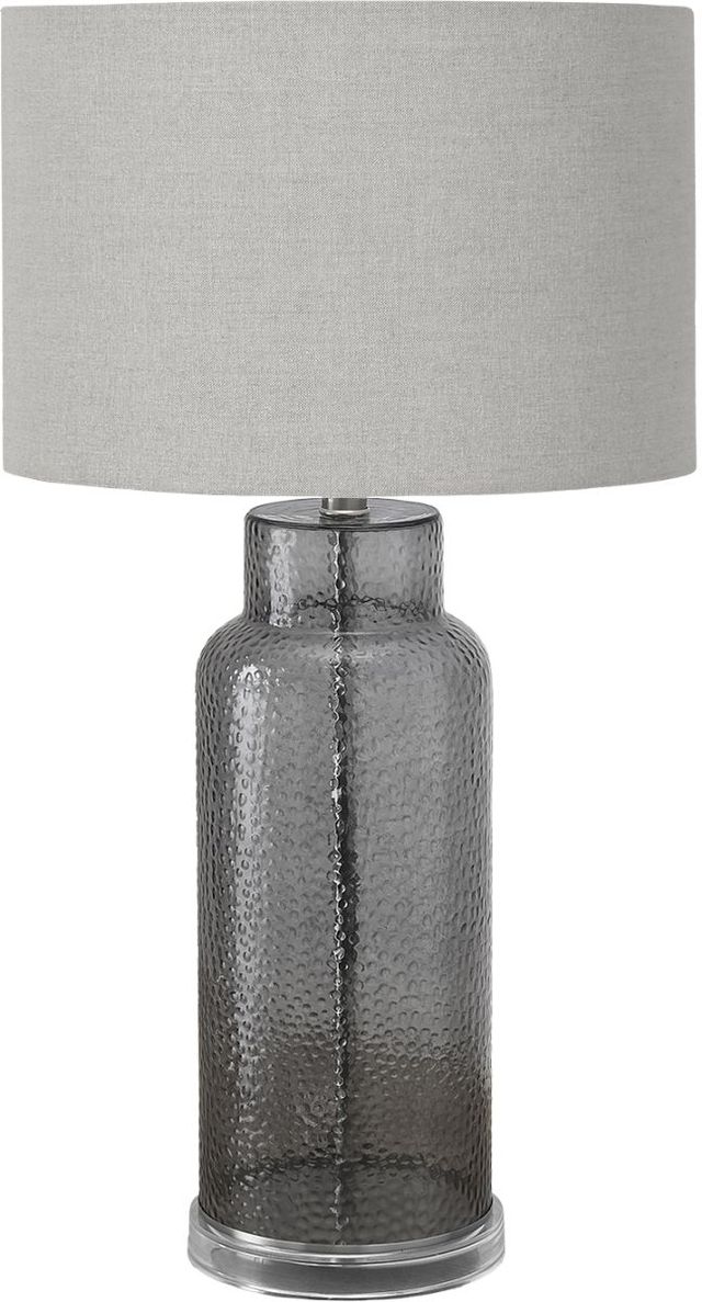 Monarch Specialties Inc. Grey Glass Table Lamp with Grey Shade-0