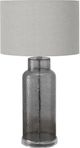 Monarch Specialties Inc. Grey Glass Table Lamp with Grey Shade-0
