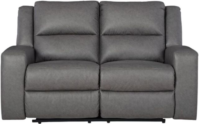 Benchcraft® Brixworth Slate Manual Reclining Loveseat-1