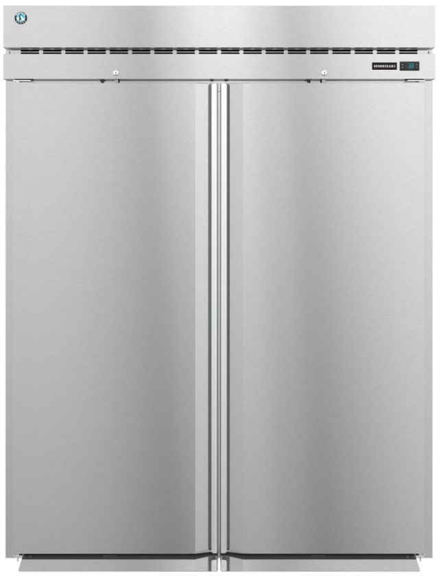 Hoshizaki Steelheart® 68" 78.35 Cu. Ft. Stainless Steel Two Section Roll-Thru Upright Refrigerator-0