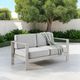 Linon Key Largo Gray Aluminum/Fabric Outdoor Loveseat-1