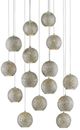 Currey & Company Giro Round Multi-Drop Painted Silver Pendant Lighting-0