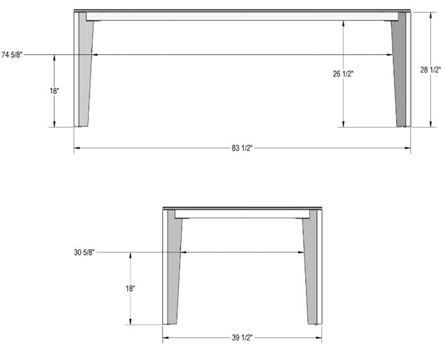 Amisco Customizable Fabiola 84" Rectangular Dining Table-2