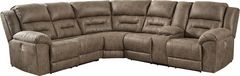 Signature Design by Ashley® Ravenel 3-Piece Fossil Power Reclining Right-Arm Facing Double Console Sectional and Loveseat