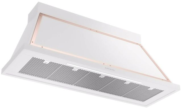 Ilve® Nostalgie II Noblesse 60" White Wall Mounted Range Hood with Copper Trim-1