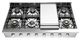 Ilve® Professional Plus II 48'' Stainless Steel Natural Gas Rangetop with Satin Trim-0