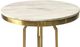 Harp & Finial® Fillmore White Marble Bar Table with Brushed Gold Base-1