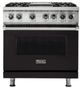 Viking® 5 Series 36'' Onyx Pro Style Dual Fuel Range with Griddle-0