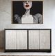 Furniture of America® Forger Silver/Weathered Black 4-Door Cabinet-1