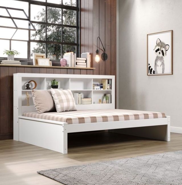 Donco Kids White Youth Full Bookcase Daybed-1