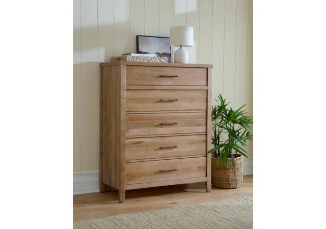 Vaughan Bassett Pure Maple 5 Drawer Chest In Natural Maple-1