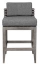 Armen Living Vivid Light Gray Olefin/Wooden Outdoor Counter Stool-1