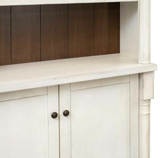 Martin Furniture Durham 2-Piece Brushed Chalk Tall Bookcase Set-1