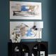Crestview Collection Pop of Blue 2-Piece Wall Art Set-1
