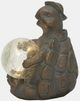 Sagebrook Home 7" Antique Copper Turtle with Solar Orb-3