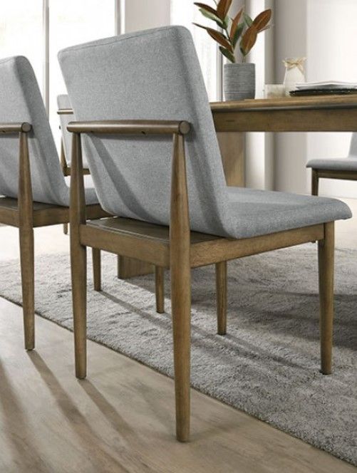 Furniture of America® St. Gallen 2-Piece Light Gray/Natural Tone Dining Chair Set-2