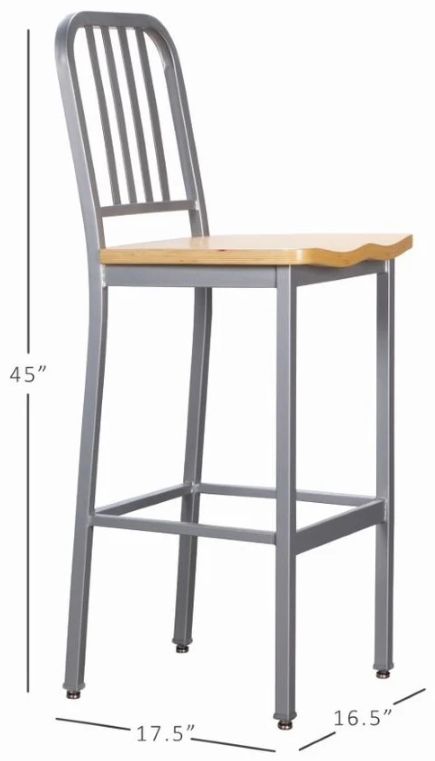 Linon Soren 2-Piece Natural/Silver Barstool Set-2
