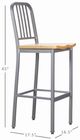 Linon Soren 2-Piece Natural/Silver Barstool Set-2