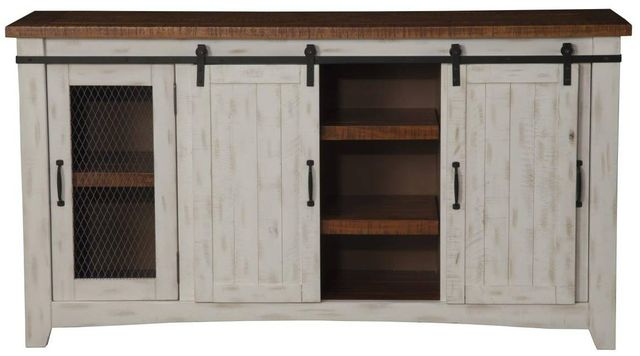 Martin Svensson Rustic Antique White Entertainment Console-2