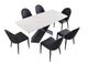 Furniture of America® Lenvik 7-Piece Black/White Dining Table Set-4
