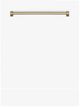ZLINE Autograph Edition 24" White Matte with Gold Handle Dishwasher Panel-1