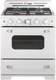 Unique® Appliances Classic Retro 30" Marshmallow White Freestanding Gas Range-0