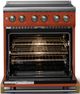 Viking® 5 Series 30" Spiced Cider Pro Style Electric Range with Brushed Brass Trim-1