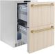 ZLINE Autograph Edition Touchstone 4.6 Cu. Ft. Panel Ready Outdoor-Rated Refrigerator Drawers with Champagne Bronze Handles-3