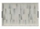 Century® Compositions White Tray Table with Pewter Base-2