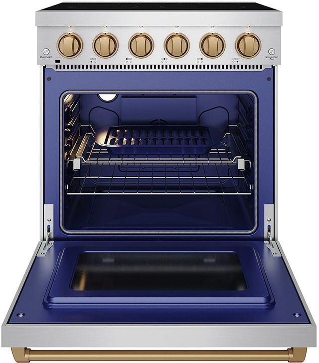 Thor Kitchen Gordon Ramsay Series 30" Stainless Steel Pro Style Electric Range with Precision Knob Control & Bronze Hardware-1