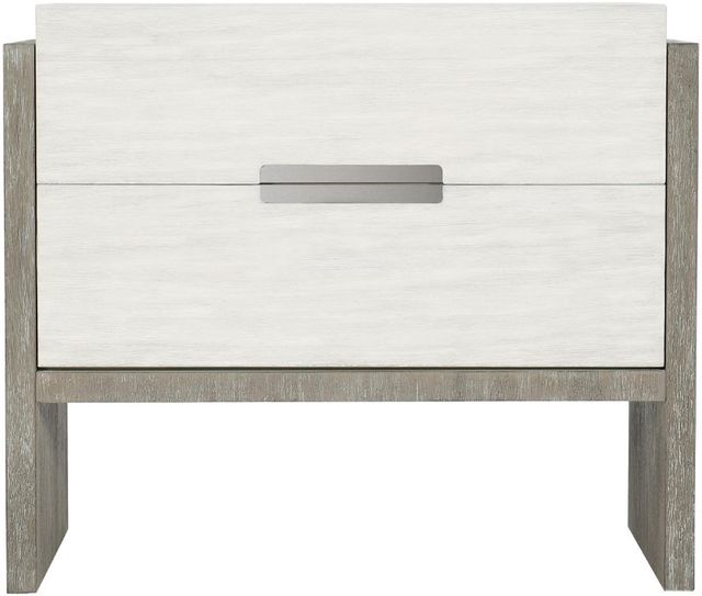 Bernhardt Foundations Light Shale/Linen 2-Drawer Nightstand-1