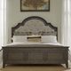 Liberty Furniture Paradise Valley Flax Tweed/Saddle Brown Queen Upholstered Panel Bed-1