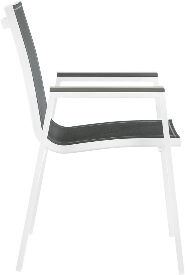 Meridian Furniture Nizuc 2-Piece Black Outdoor Patio Mesh Dining Arm Chairs-2