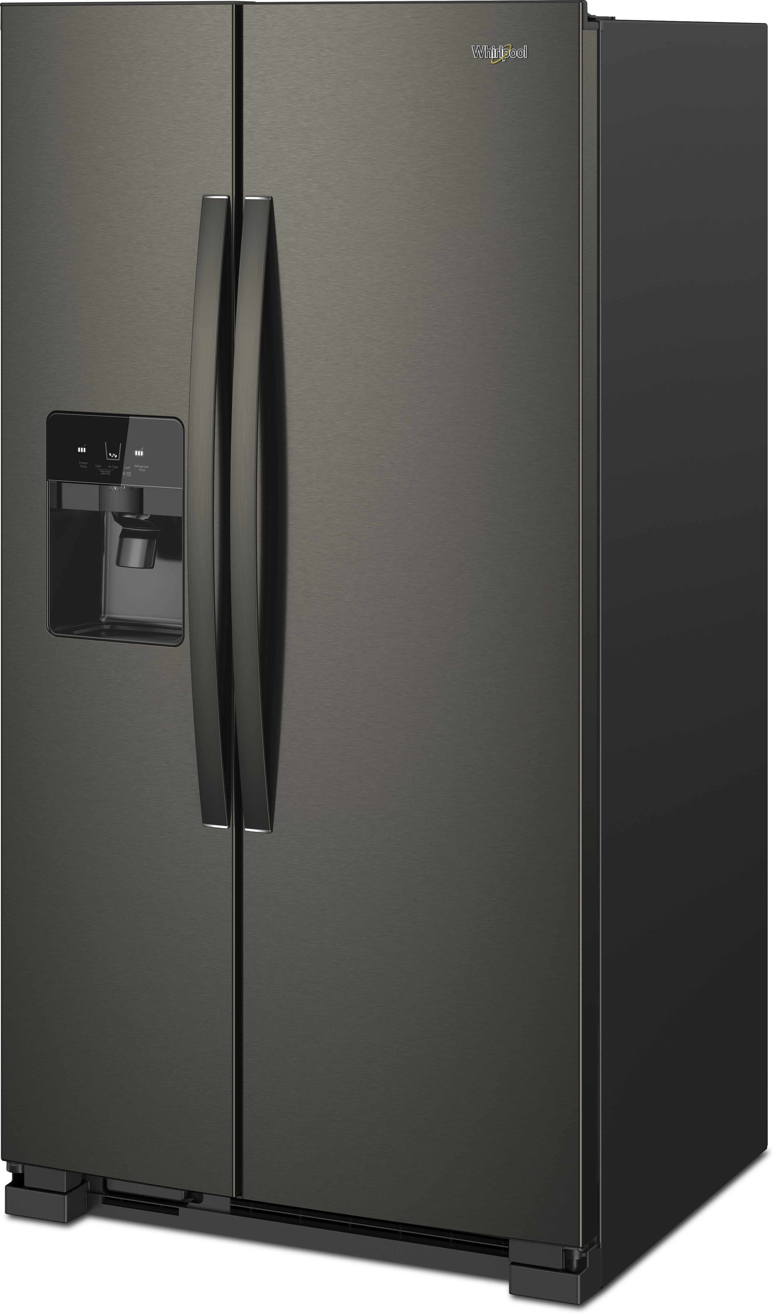 Whirlpool 36 in. 24.5 Cu. Ft. Side-by-Side Refrigerator-Fingerprint Resistant Black Stainless