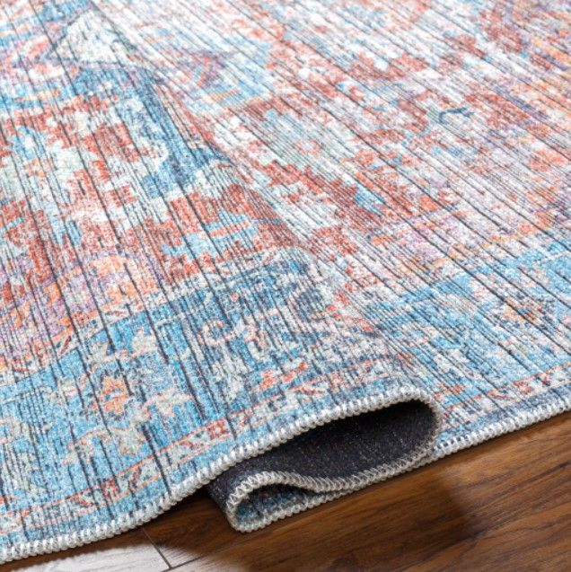 Surya Nolita Dusty Coral/Sky Blue 4'x6' Area Rug-3