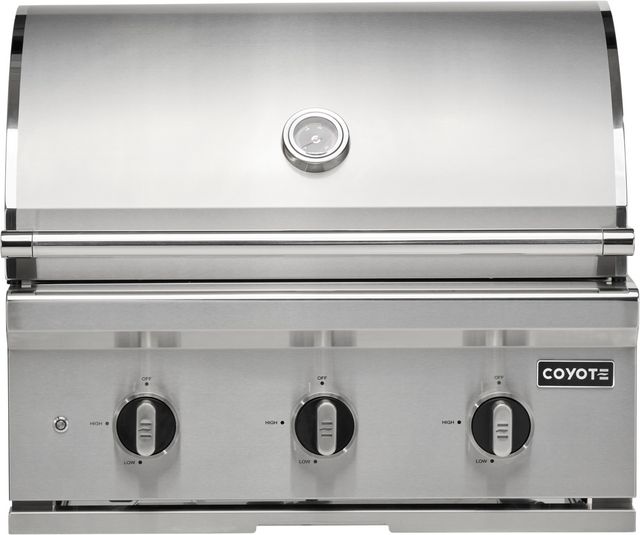 Coyote® C-Series 30" Built-In Liquid Propane Stainless Steel Grill with 3 Infinity Burners